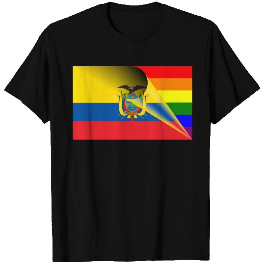 Ecuador Gay Pride Rainbow Flag T-shirt