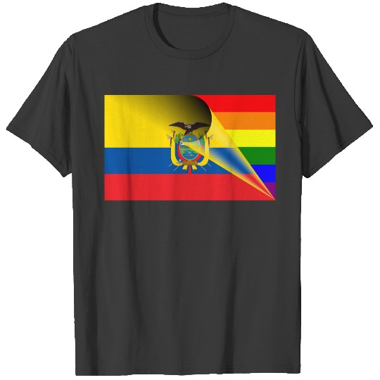 Ecuador Gay Pride Rainbow Flag T-shirt