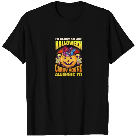 Jack-O-Lantern Pumpkin Trick Treat Allergic Candy T-shirt