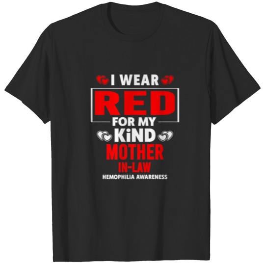 Discover I Wear Red For My Mother In Law Hemophilia Awarene T-shirt