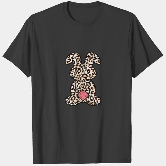 Kids Toddler Girls Women Cute Happy Easter Leopard T-shirt