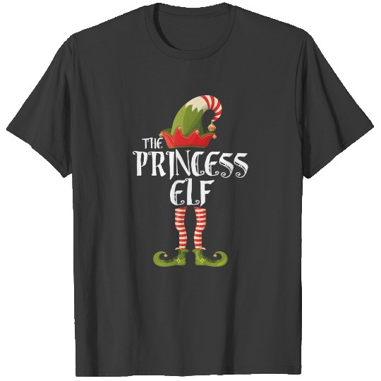 the princess elf family elf matching christmas T-shirt