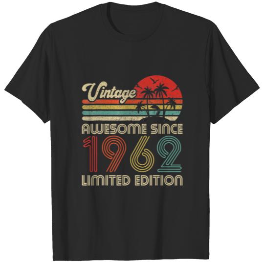 Awesome Since 1962 60Th Birthday Vintage 60 Years T-shirt