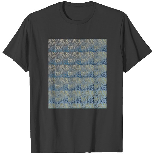 Grey,blue Art nouveau,floral,pattern,belle Epoque, Plus Size T-shirt