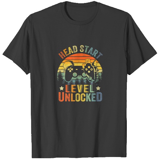 Head Start Level Unlocked Video Game Back To Schoo T-shirt