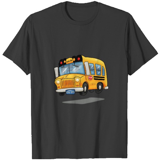 Cartoon School Bus T-shirt