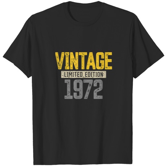 50Th Birthday S Men Women Vintage 1972 50Th Birthd T-shirt
