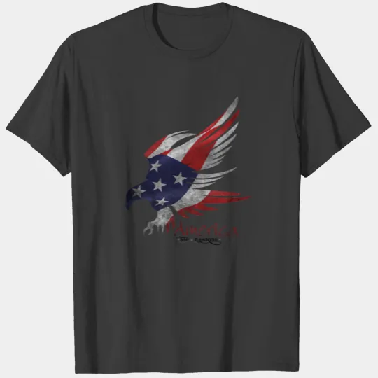 Men's Baseball Jersey 3/4 Sleeve Patriotic T-shirt