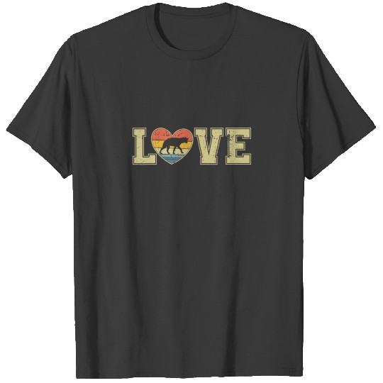 Valentines Distressed Vintage Hyena Lover Animals T-shirt