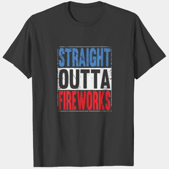 Straight Outta Fireworks Vintage 4Th Of July T-shirt