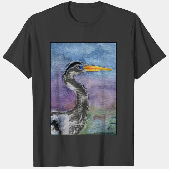 Great Blue Heron bird watcher tee T-shirt