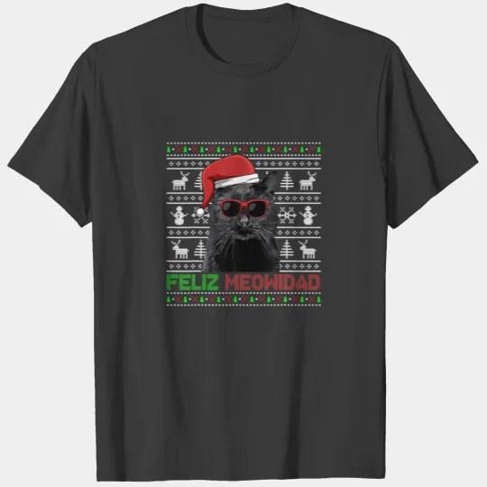 Bombay Cat Feliz Meowidad Funny Christmas T-shirt