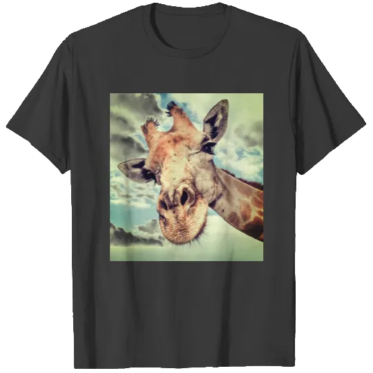 T  with Giraffe Portrait T-shirt