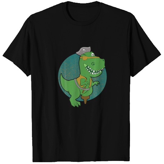 Dinosaur T rex Pirate T  Jolly Roger Hallowee T-shirt