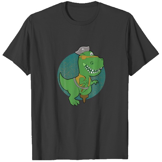 Dinosaur T rex Pirate T  Jolly Roger Hallowee T-shirt