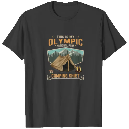 Olympic National Park Tent Camper T-shirt