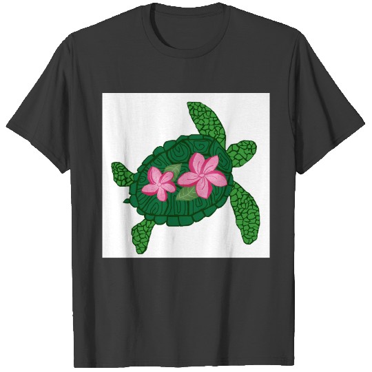 Discover Detailed Honu w Plumaria T-shirt