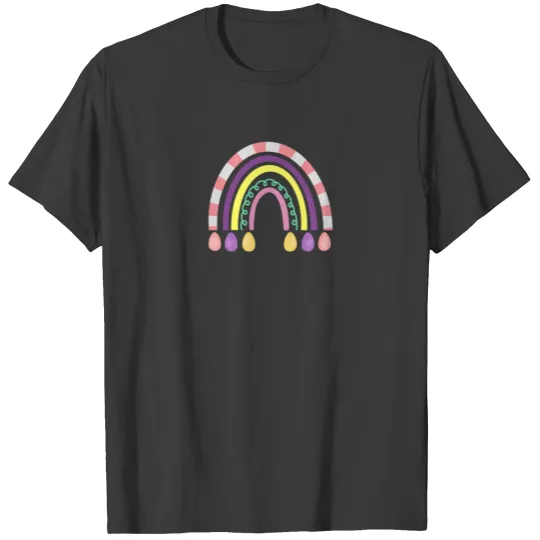 Cute Easter Egg Rainbow Mommy And Me Matching T-shirt