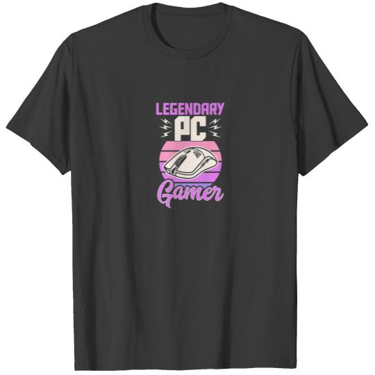 Legendary PC Gamer Retro Vintage Style Computer Ga T-shirt