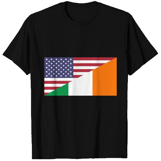 Irish American Pride US Ireland Flag T-shirt