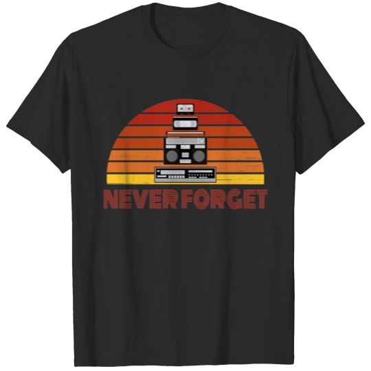 Discover Never Forget The 80's - VHS, BETA, Cassette Tapes T-shirt