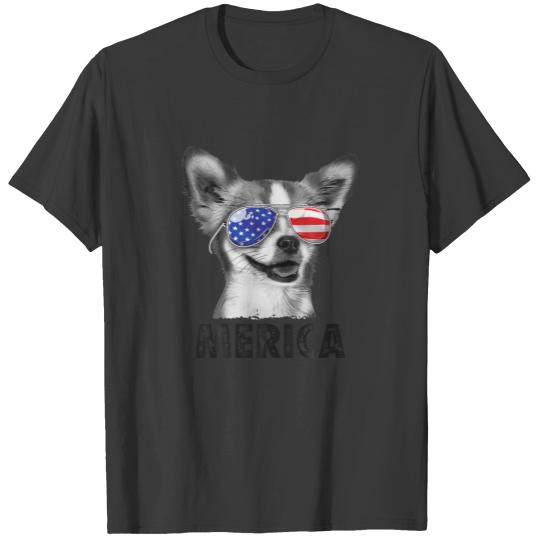 Chihuahua 4Th Of July Merica Men Women American Fl T-shirt