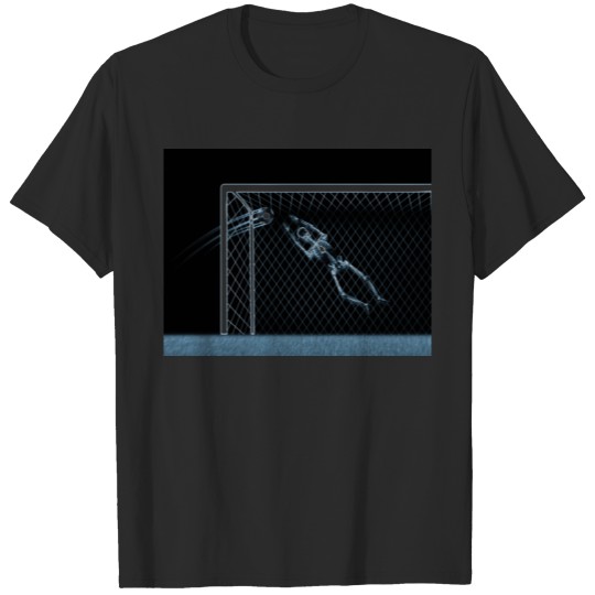 Discover X-RAY SKELETON SOCCER GOALIE BLUE T-shirt