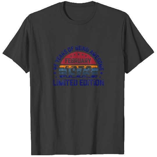 Discover 49 Years Old Of Being Awesome - Legend In Ferbruar T-shirt