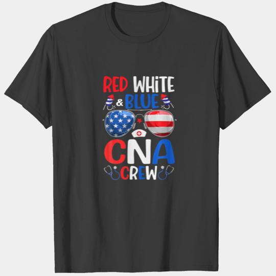 Red White Blue CNA Crew Sunglasses My 4Th Of July T-shirt