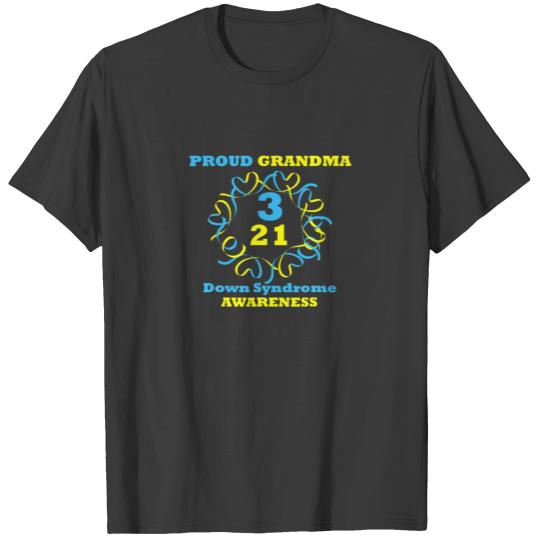 Proud Grandma T21 World Down Syndrome Awareness Da T-shirt