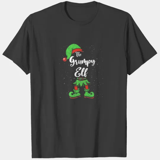 Grumpy Elf Matching Family Christmas Pajama Costum T-shirt