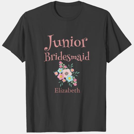 Lovely Junior Bridesmaid Wedding Floral T-shirt