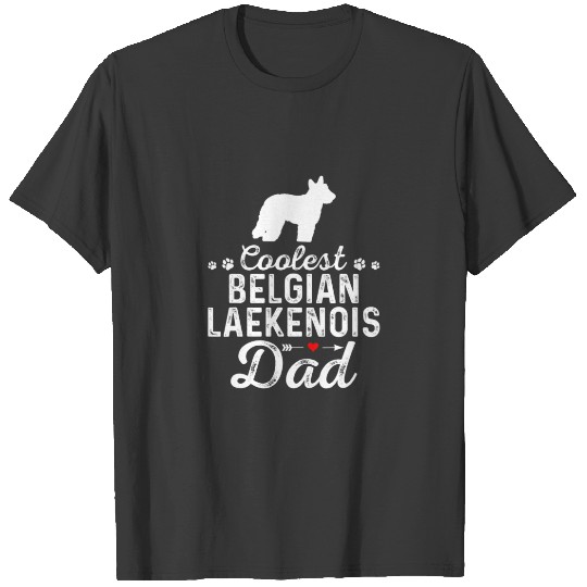 Mens Coolest BELGIAN LAEKENOIS Dad Funny Dog Dad P T-shirt