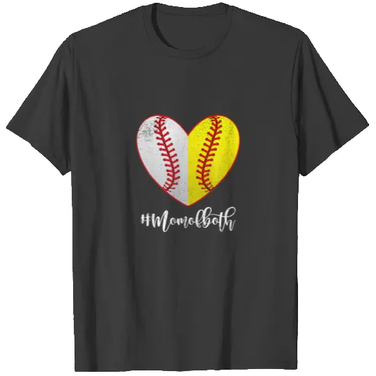 Mom Of Both Softball T-shirt