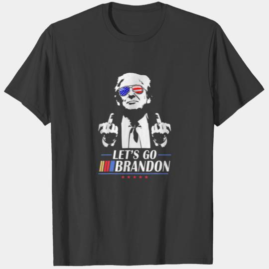 Let's Go Brandon Trump Middle Finger - Let Go Bran T-shirt