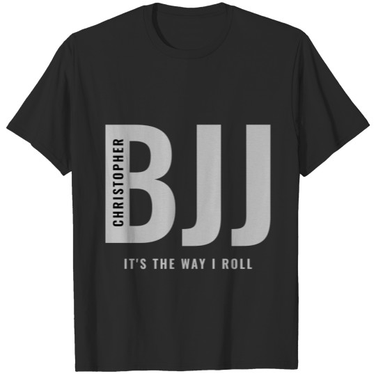 BJJ Brazilian Jiu Jitsu Edit Name & Text Casual T-shirt