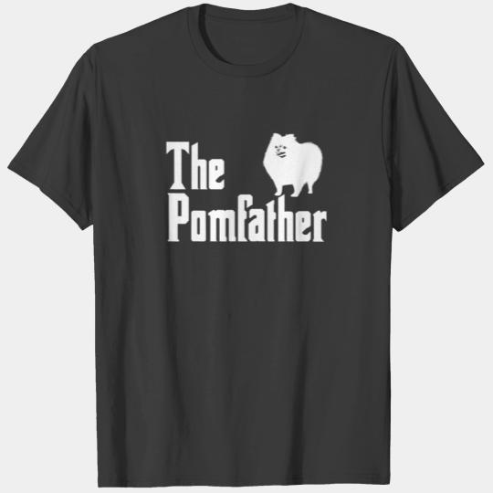 Mens The Pomfather Pomeranian Daddy Pom Dog Lover T-shirt