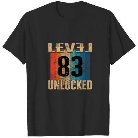 Discover 83Th Birthday Level Unlocked Vintage Retro T-shirt