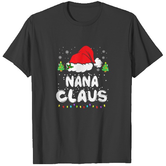 Nana Claus Christmas Pajama Family Matching Xmas T-shirt