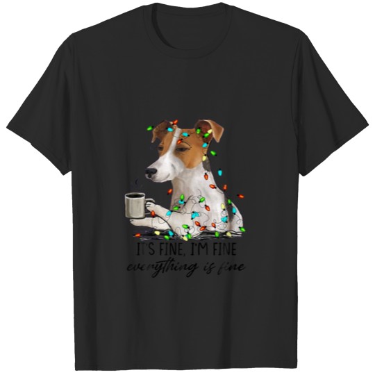 Discover I'm Fine Everything Is Fine Jack Russell Christmas T-shirt