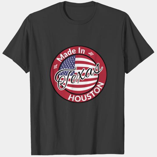Made in Houston Texas Stars and Stripes Flag T-shirt