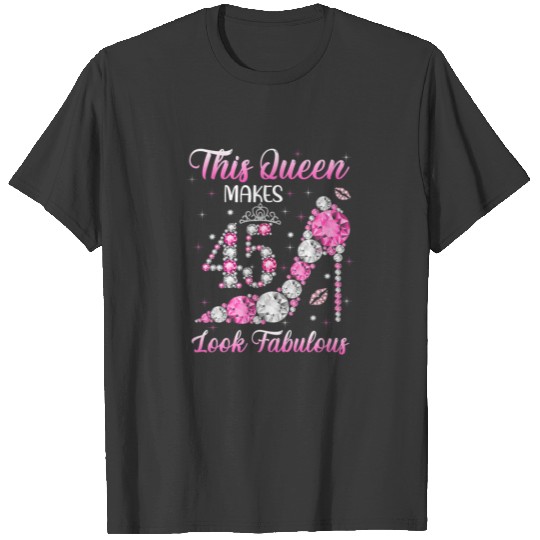 45Th Birthday S For Women Queens 1977 Diamond High T-shirt