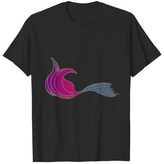 Discover Mermaid Tail in dark pink and teal Polo T-shirt