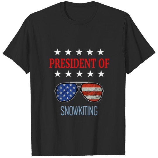 Discover Funny Snowkiting Accessories - USA Flag Beach Sayi T-shirt