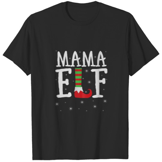 Discover Womens Mama Elf Christmas Family Outfit - Xmas T-shirt