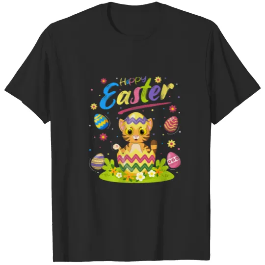 Discover Cat Lover Funny Easter Egg Cat Happy Easter T-shirt
