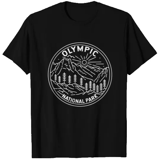 Olympic National Park Washington Monoline T-shirt