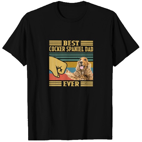 Best English Cocker Spaniel Dad Ever Vintage Fathe T-shirt