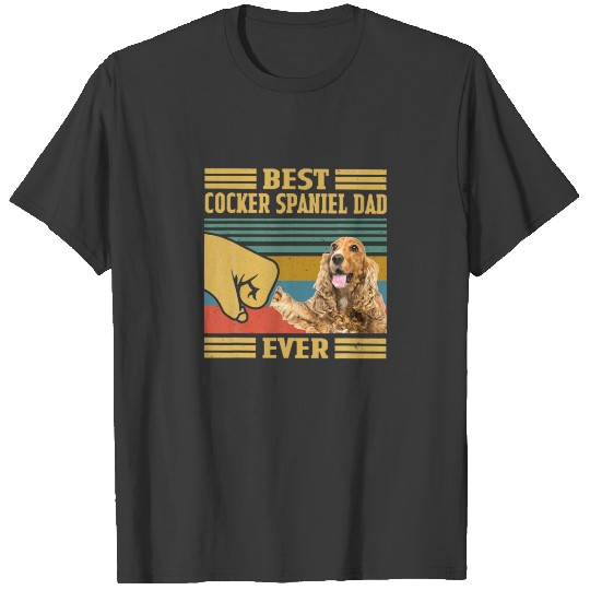 Best English Cocker Spaniel Dad Ever Vintage Fathe T-shirt