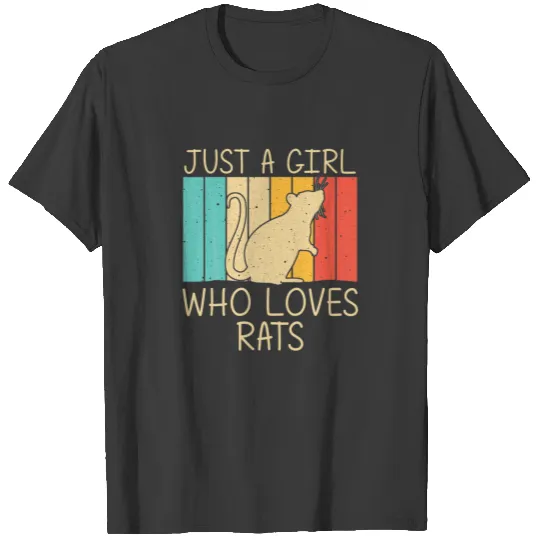 Cute Rat For Girls Kid Mouse Rat Lovers River Rat T-shirt